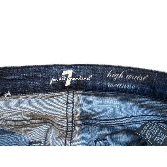 7 FOR ALL MANKIND Women's High Waisted Roxanne Jeans Sz 26 medium wash - Picture 7 of 8